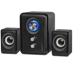 DEFENDER V11 11 W laidiniai 2.1 staliniai garsiakalbiai, USB 5 V, juodi