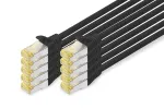 DIGITUS jungiamasis kabelis - CAT6a - S/FTP - Snagless - Cu - 0,5 m - juodas - 10 vnt. pakuotė