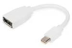 DIGITUS DisplayPort adapterio laidas, mini DP - DP M/F, 0,15 m, DP 1.2, baltas