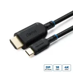 Microconnect MC-USBCHDMI1 USB-C į HDMI adapterio kabelis 1 m, juodas