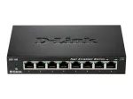 D-Link DES-108 juodas 8 prievadų Fast Ethernet jungiklis