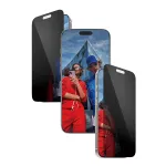 PanzerGlass 2-Way Privacy apsauginis stiklas, skirtas iPhone 17 Pro Max &ndash; grūdintas stiklas, itin platus dengimas, EasyAligner