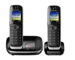 DECT belaidis telefonas Panasonic KX-TGJ322GB (2 rageliai), atsakiklis, skambintojo identifikavimas, 250 įra&scaron;ų, juodas