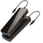 Dokavimo stotelė ne&scaron;iojamam kompiuteriui eSTUFF GLB235470 USB Power Delivery 100W Ethernet 1000Mbit/s