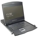 19 colių LCD KVM konsolė DIGITUS DS-72211-5US, 16 prievadų Cat 5, 1366x768, US International klaviatūra