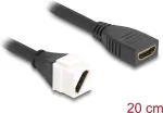 DeLOCK Keystone modulis HDMI motina-motina įstrižainė 8K 60 Hz 20 cm juoda