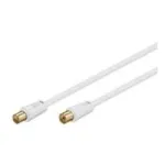 Wentronic Goobay anteninis jungiamasis kabelis, 100% ekranuotas, auksuotas, baltas, 1,5 m - Coax ki&scaron;tukas Koax lizdas (67282)
