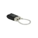 USB spynelė su kabeliu, juoda, Navilock 20647