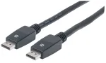 Manhattan 354134 DisplayPort jungiamasis kabelis, DP (M) &ndash; DP (M), 10 m, fiksuojamas, formuotas, 4K palaikymas, juodas