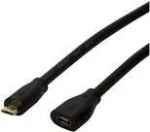 Logilink &ndash; USB ilginimo laidas &ndash; Micro-USB B (ki&scaron;tukas) į Micro-USB B (lizdas) &ndash; USB 2.0 &ndash; 3 m &ndash; juodas (CU0124)