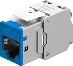 Goobay Keystone-Modulis RJ45 CAT 6A, STP, Slim, Mėlynas (77944)
