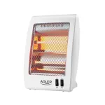 Adler AD 7709 Halogeninis &scaron;ildytuvas | 800 W | 2 galios lygiai | Baltas