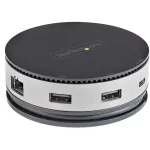 StarTech.com USB-C kelių prievadų adapteris &ndash; USB 3.1 Gen 2 10Gbps Type-C mini dokas su 4K 60Hz HDMI/DisplayPort arba 1080p VGA, 75W PD perdavimu, 3 prievadų USB &scaron;akotuvu, GbE &ndash; mobilioji stotelė