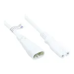 Euro prailginimo laidas C8 ki&scaron;tukas (tiesus) į C7/Euro 8 lizdą (tiesus), baltas, 0,75 mm&sup2;, 2 m, Good Connections&reg; (P0870-W020)