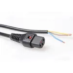 ACT maitinimo laidas C13 IEC Lock atviras galas juodas 2 m PC1025 230 V 10 A