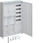Hager ZB33ET225W1 Universal Cabinet 800x205x1100 mm Surface-Mounted IP44 Traffic White RAL 9010 3 Fields
