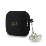 Guess Silicone 4G Charm Case, skirtas AirPods Pro 3, juoda