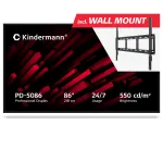Kindermann Display PD-5086 86 inch 4K UHD Professional Digital Signage Display, 550 cd/m&sup2;, 24/7, OPS-Slot, Non-Touch