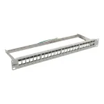 Synergy 21 Keystone Patch Panel 19 Inch 24 Port 1U Unloaded Light Grey 94 mm Depth