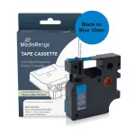 MediaRange Label Tape Compatible with Dymo 12mm x 7m Black on Blue (MRDY45016)