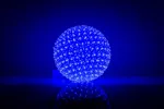 iLike Dekoratyvinis LED &scaron;viesos rutulys su gėlėmis 300 LED mėlynas 25 cm
