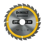 DEWALT Diskinis pjūklo diskas 190x30mm 24T +16&deg; Super Thin Kerf TCT