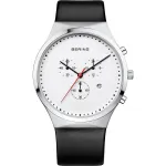Bering Classic vyri&scaron;kas laikrodis 40mm nerūdijančio plieno mėlynu ciferblatu sidabriniu tinkleliu 14740-404
