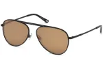 WEB EYEWEAR WE0206-02G Unisex Rectangular Sunglasses - Havana Acetate Frame, Green Polycarbonate Lenses, UV400 Protection