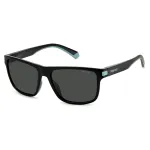 Polaroid Men's PLD2123S08A Square Sunglasses - Black Frame Grey Polarized Lens