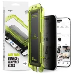 Ringke iPhone Air ekrano apsauga Premium Easy Slide Privacy Grūdintas stiklas 9H su montavimo rėmeliu (2 vnt.) Skaidrus