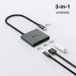 USB Type-C stotelė TP-Link UH3020C &mdash; 3 prievadai (HDMI, USB-A, USB-C), 5 Gbit/s, HDMI 4K@60Hz, PD iki 100W, aliuminis, 0,18 m laidas