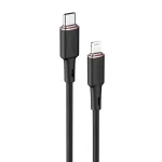 ACEFAST MFI USB-C to Lightning kabelis 1,2 m, 30 W, 3 A, juodas (C2-01)