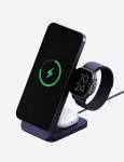 ENERGEA MagTrio 2 3-in-1 25W Qi2 Foldable Wireless Charging Station Blue