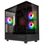 GSI SmartAssembly ARGB stiklo Micro-ATX korpusas su 650W maitinimo &scaron;altiniu