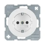 Berker 47232089 SCHUKO ki&scaron;tukinis lizdas (F tipas), poliarinė balta blizgi, 16 A 250 V, įleidžiamas, R.1/R.3/R.7 serijoms