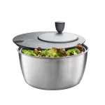 Saladų džiovintuvas GEFU Rotare, nerūdijančio plieno, su rankine svirtimi, 3 l