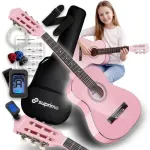 SUPRIMO JRC SET PK 1/4 dydžio klasikinė gitara rožinė su aksesuarais