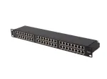 PATCH PANEL 48 PORT 1U 19 inch CAT6 FTP EKRANUOTAS JUODAS LANBERG