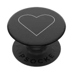 PopSockets PopGrip Standard - balta &scaron;irdis ant juodo