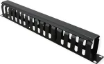 VALUE 26.99.0305 19 colių 1U priekinis skydas su kabelių kanalu 40x60 mm, juodas RAL 9005