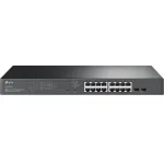 TP-Link JetStream TL-SG2218P tvarkomas L2/L2+ Gigabit Ethernet (10/100/1000) tinklo komutatorius su PoE, 1U, juodas