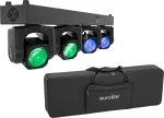 EUROLITE LED TMH Bar B240 Moving-Head Beam Set su mink&scaron;tu krep&scaron;iu &ndash; 4x 60W RGBW scenos ap&scaron;vietimas