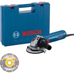 Bosch kampinis &scaron;lifuoklis GWS 12-125 Professional + deimantinis pjovimo diskas, mėlynas, 1,200 W (06013A6102)