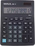 MAUL MXL 12 stalinis skaičiuotuvas su 12 skaitmenų LCD ekranu, mokesčių skaičiavimu, dvigubu maitinimu, juodas 7267090