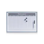 ZELLER Planavimo lenta 60 x 40 cm magnetinė sausa trynimo balta lenta su aliuminio rėmu 11515