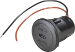 ProCar Power USB-C įleidžiamas lizdas PD/QC 50W 12/24V DC, be LED 67351990