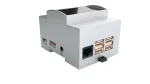 ALLNET DIN bėgio tvirtinimo korpusas Raspberry Pi 4 Model B su permatomu langeliu, pilkas 25.0410000.RP4