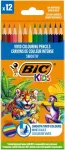 BIC spalvoti pie&scaron;tukai Kids Smooth 12 spalvų rinkinys
