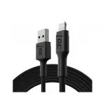 Lightning laidas Green Cell KABGC18 &mdash; 2 m, Lightning į USB-A, juodas