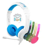 BuddyPhones School+ BP-SCHOOLP-BLUE vaiki&scaron;kos ausinės su mikrofonu, 3+, 85 dB, mėlynos